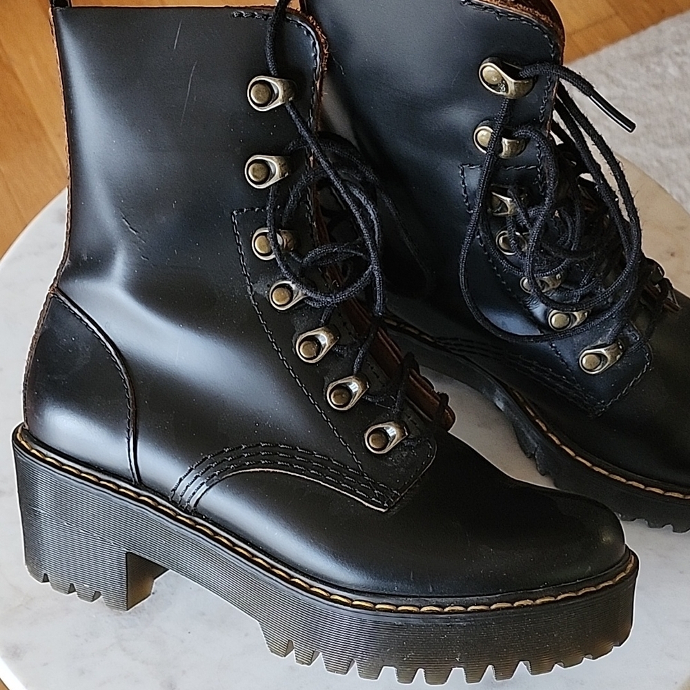 Dr. Martens Black Lace-Up Lug Sole Boots - Picture 2 of 7